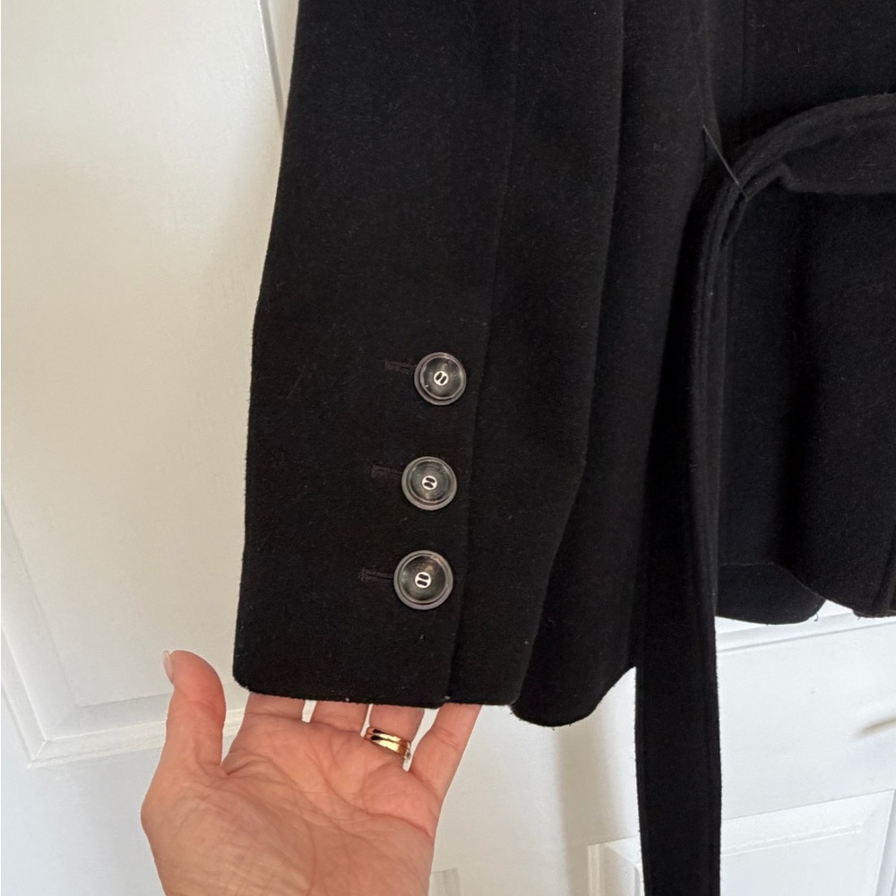 Calvin Klein Women's Black Pea Coat Size 10 - Picture 8 of 8